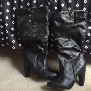 Tall Black Heel Boots